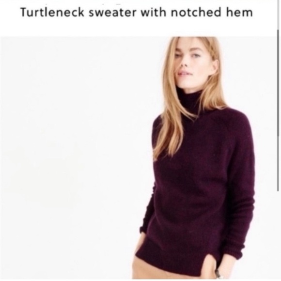 J. Crew - Turtleneck Sweater with Notched Hem - Gray - Size XS - E5934 - Picture 2 of 15